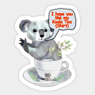 Cup of Koala-ty Tea Time Sticker